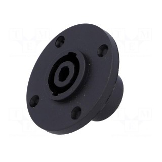 Socket | loudspeaker | male | round,with flange | PIN: 4