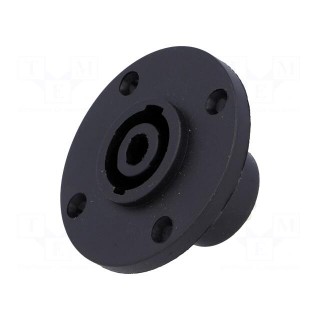 Socket | loudspeaker | male | round,with flange | PIN: 4 | CLIFFCON S