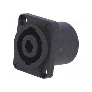 Socket | loudspeaker | male | with flange | PIN: 4 | for panel mounting
