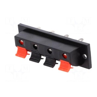 Terminal | loudspeaker | stereo | for panel mounting | Width: 63mm