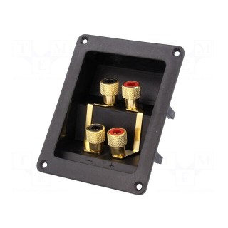 Terminal | loudspeaker | with jumpers | for panel mounting,screw