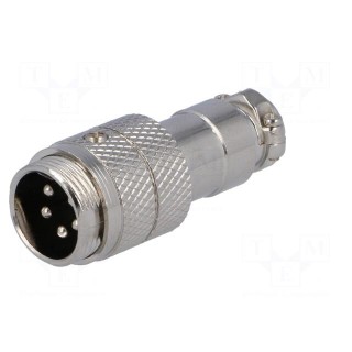 Plug | microphone | male | PIN: 5 | for cable | straight