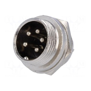 Socket | microphone | male | PIN: 5 | for panel mounting