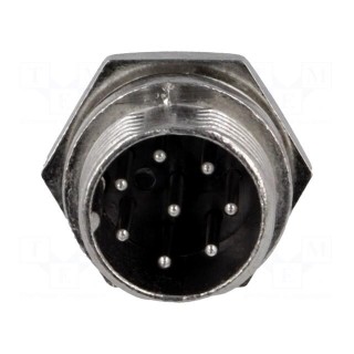 Socket | microphone | male | PIN: 8 | for panel mounting