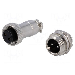 Socket,plug | microphone MINI | male,female | PIN: 2 | MINI | soldering