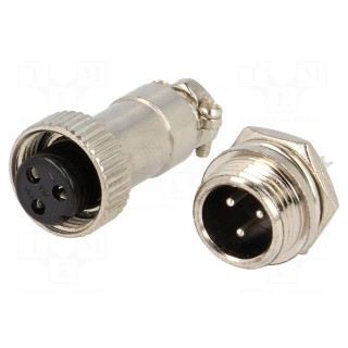 Socket,plug | microphone MINI | male,female | PIN: 3 | MINI | soldering