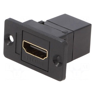 Coupler | HDMI socket,both sides | SLIM | gold-plated | 29mm