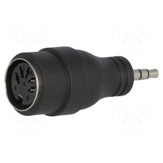 Adapter | DIN 5pin socket,Jack 3.5mm plug | 180°,stereo | PIN: 5