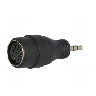 Adapter | DIN 5pin socket,Jack 3.5mm plug | stereo,180° | PIN: 5