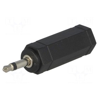 Adapter | Jack 3.5mm plug,Jack 6.35mm socket | mono