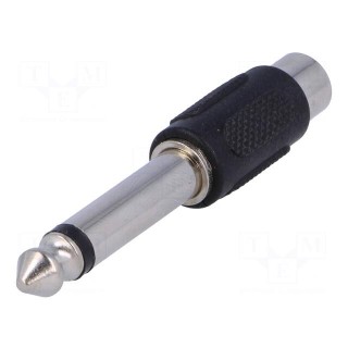 Adapter | Jack 6,3mm plug,RCA socket | mono