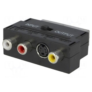 Adapter | RCA socket x3,SCART plug,SVHS socket 4pin