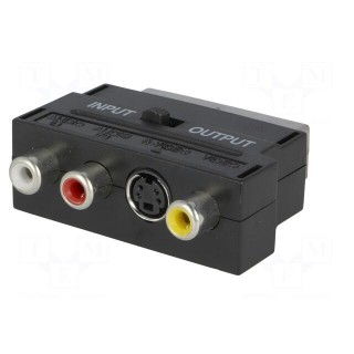Adapter | RCA socket x3,SCART plug,SVHS socket 4pin