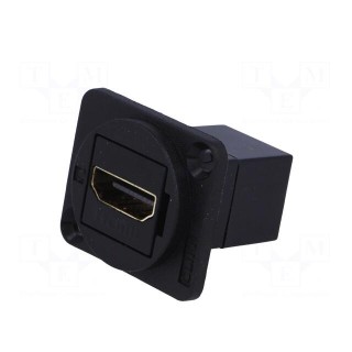 Coupler | HDMI socket,both sides | shielded | XLR standard | 19x24mm