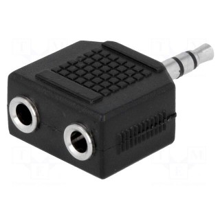 Splitter | Jack 3.5mm socket x2,Jack 3.5mm plug | stereo