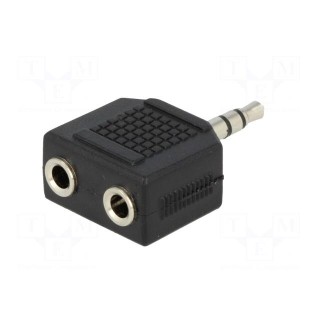 Splitter | Jack 3.5mm socket x2,Jack 3.5mm plug | stereo