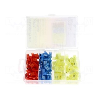 Kit: connectors | crimped | for cable | 90pcs | angled 90°