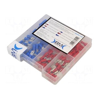 Kit: connectors | crimped | for cable | insulated | 150pcs.