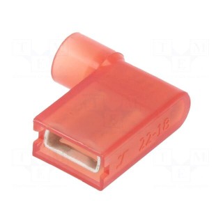 Terminal: flat | 6.3mm | 0.8mm | female | 1.5mm2 | crimped | for cable