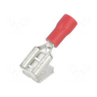 Terminal: flat | 6.3mm | 0.8mm | female/male | 0.5÷1mm2 | crimped | red