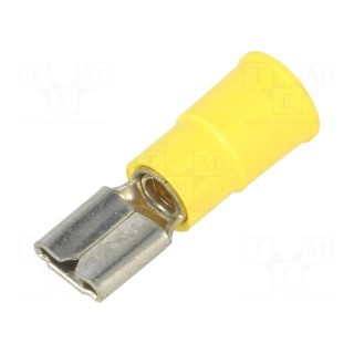 Terminal: flat | 6.4mm | 0.8mm | female | crimped | for cable | insulated