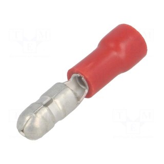 Terminal: round | male | Ø: 4mm | 0.5÷1.5mm2 | crimped | for cable | red