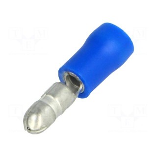 Terminal: round | male | Ø: 4mm | 1.5÷2.5mm2 | crimped | for cable | blue