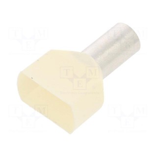 Tip: bootlace ferrule | insulated,double | copper | 16mm2 | 14mm | 6AWG