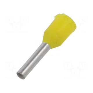 Tip: bootlace ferrule | insulated | copper | 1mm2 | 8mm | tinned | yellow
