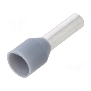 Tip: bootlace ferrule | insulated | copper | 2.5mm2 | 8mm | tinned | grey