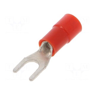 Tip: fork | M3,5 | Ø: 3.7mm | 0.25÷1.5mm2 | crimped | for cable | tinned