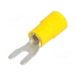 Fork terminal | M3,5 | Ø: 3.7mm | 4÷6mm2 | crimped | for cable | tinned