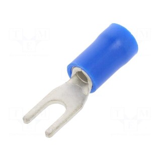 Tip: fork | M3 | Ø: 3.2mm | 1.5÷2.5mm2 | crimped | for cable | insulated