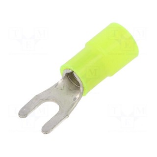 Tip: fork | M4 | Ø: 4.2mm | 4÷6mm2 | crimped | for cable | insulated | 105°C