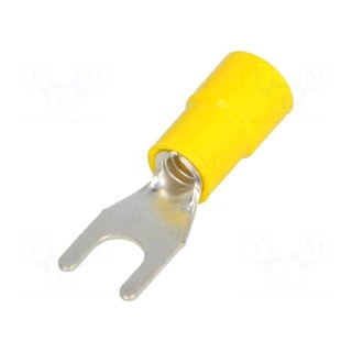Fork terminal | M5 | Ø: 5.2mm | 4÷6mm2 | crimped | for cable | insulated