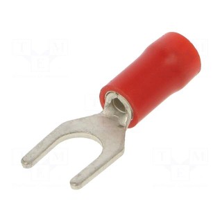 Tip: fork | M5 | Ø: 5.3mm | 0.25÷1.5mm2 | crimped | for cable | insulated