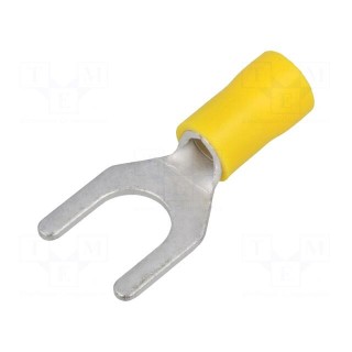 Fork terminal | M8 | Ø: 8.4mm | 4÷6mm2 | crimped | for cable | insulated