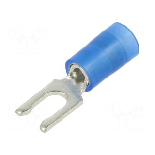 Tip: fork | Ø: 3.5mm | 1.5÷2.5mm2 | crimped | for cable | insulated | blue