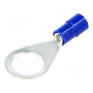 Ring terminal | M10 | Ø: 10.5mm | 1.5÷2.5mm2 | crimped | for cable | blue