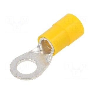 Tip: ring | M10 | Ø: 11mm | 25mm2 | crimped | for cable | insulated | tinned
