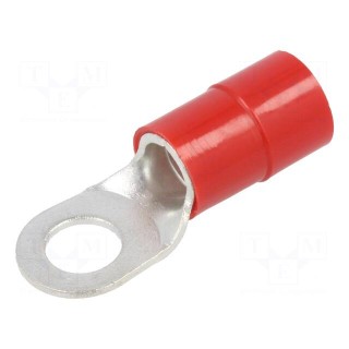 Tip: ring | M10 | Ø: 11mm | 35mm2 | crimped | for cable | insulated | tinned