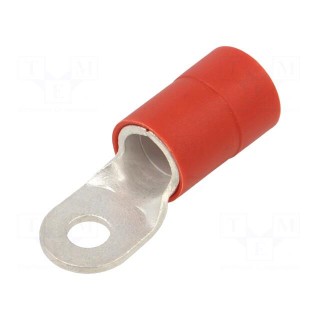 Tip: ring | M10 | Ø: 11mm | 95mm2 | crimped | for cable | insulated | tinned