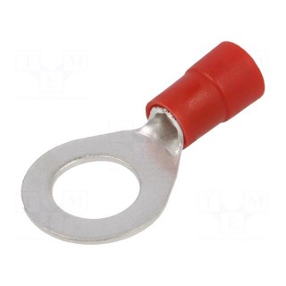 Tip: ring | M12 | Ø: 13mm | 10mm2 | crimped | for cable | insulated | tinned