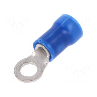 Ring terminal | M3,5 | Ø: 3.68mm | 1.25÷2mm2 | crimped | for cable | blue