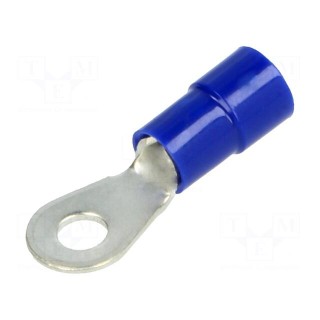 Ring terminal | M3,5 | Ø: 3.7mm | 1.5÷2.5mm2 | crimped | for cable | blue
