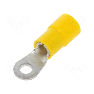 Ring terminal | M3,5 | Ø: 3.7mm | 4÷6mm2 | crimped | for cable | tinned