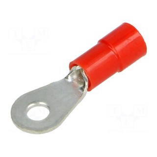 Ring terminal | M3 | Ø: 3.15mm | 0.25÷1.5mm2 | crimped | for cable | red