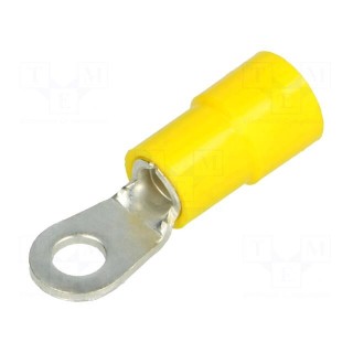 Ring terminal | M4 | Ø: 4.2mm | 4÷6mm2 | crimped | for cable | insulated