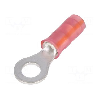 Ring terminal | M4 | Ø: 4.34mm | 0.5mm2 | crimped | for cable | insulated