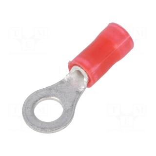 Ring terminal | M4 | Ø: 4.3mm | 0.3÷1.4mm2 | crimped | for cable | tinned